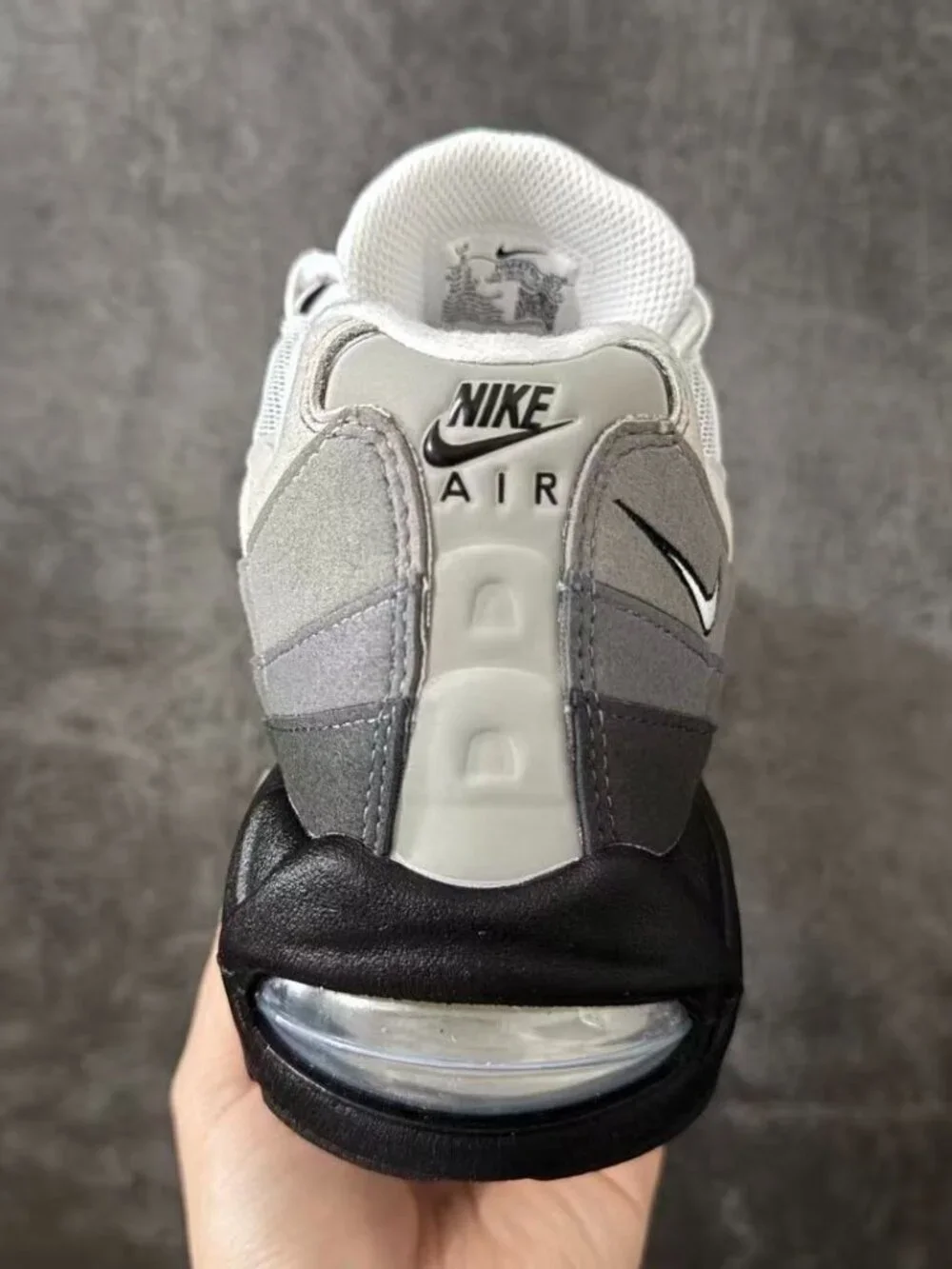 Air Cushion Running Sneakers Grey/Volt. Athletic sneakers featuring visible air